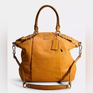 Coach Madison Leather Lindsey Satchel in Saffron 18641
